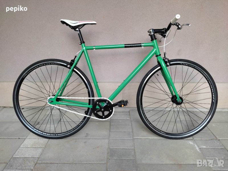 Продавам колела внос от Германия  велосипед SINGLE SPEED GREEN TRETWERK 28 цола, снимка 1