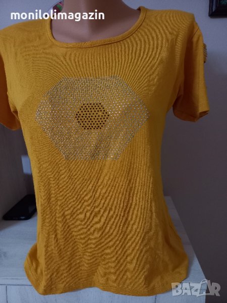 Нова памучна блуза цвят горчица, снимка 1
