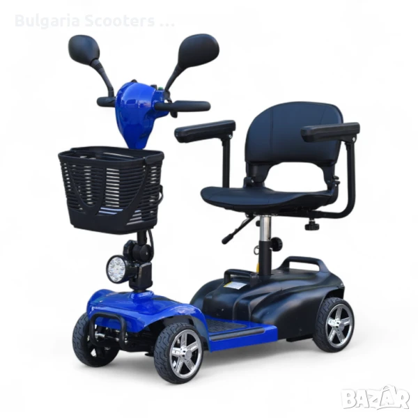 Четириколка за инвалиди на ток MaxElectric BL1 350W - Blue, снимка 1
