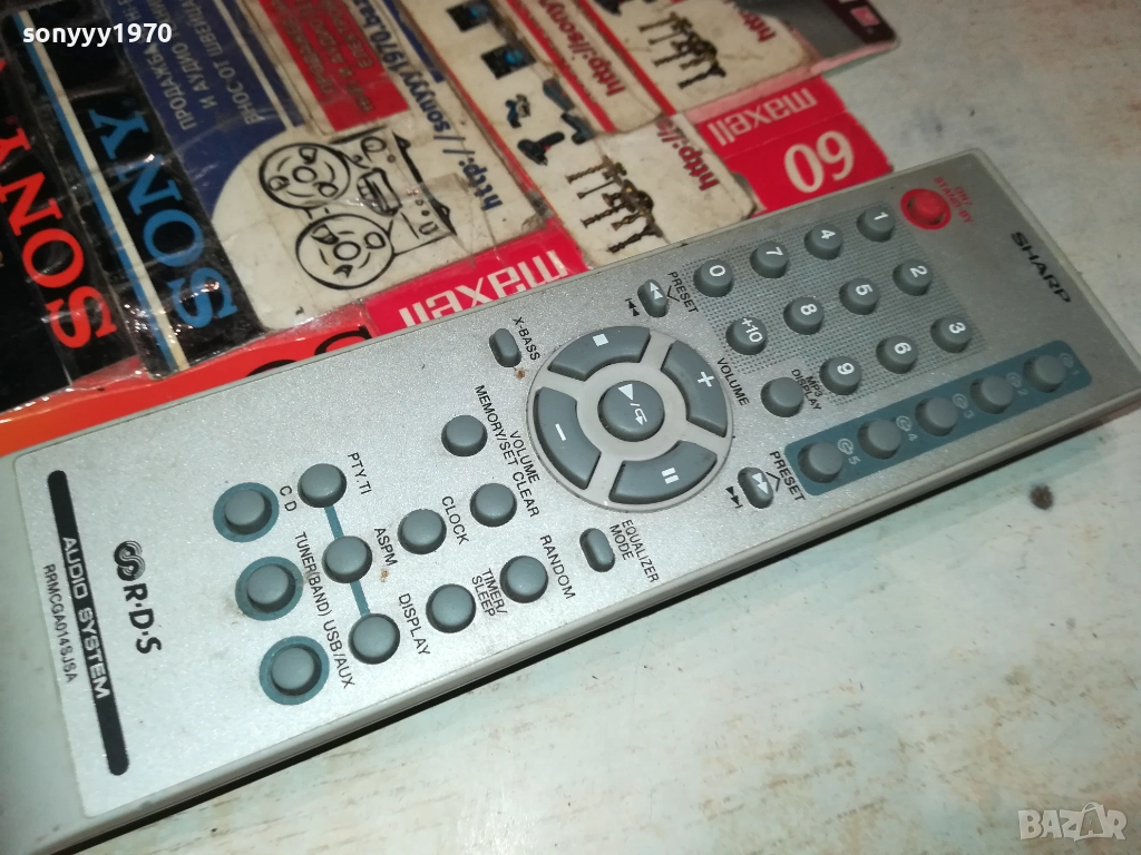 SHARP RRMCGA014SJSA AUDIO REMOTE-ВНОС SWISS 3011251637, снимка 1