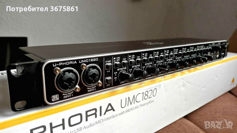 Звукова Карта -Behringer U-Phoria UMC1820 8 channel multitrack recording, снимка 1