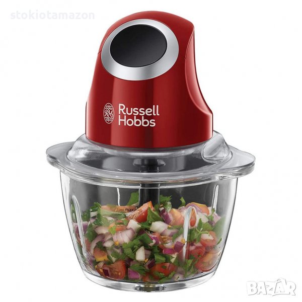 Чопър Russell Hobbs Desire 24660-56, 200W, Стъклен съд 0.5 л, Червен, снимка 1