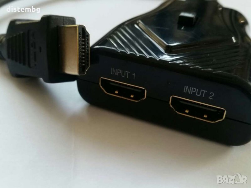 VIVANCO 47/80 05 HDMI превключвател 2/1 (ръчен HDMI превключвател, 2 входа, 1 изход), снимка 1