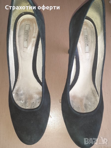 Геокс черни обувки естествен велур, снимка 1