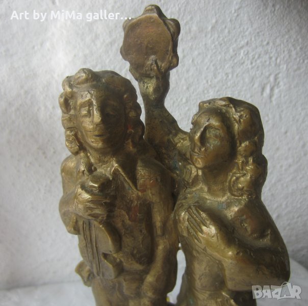 Антична статуетка, месинг, подпис Fiko, снимка 1