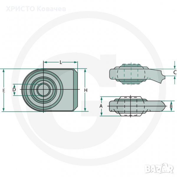 Сферична става с ябълка Ф 28.4, снимка 1