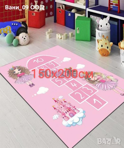 Детски мокетен килим в розово, снимка 1