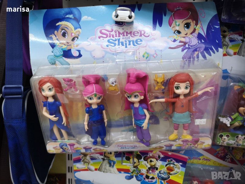 Фигурки за торта Искрица и Сияйница, Shimmer & Shine, блистер , снимка 1