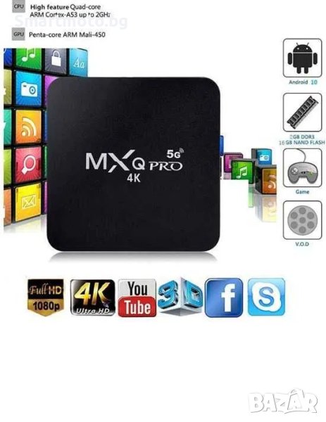 TV Box Android MXq Pro 5G 4K 1GB RAM/8GB ROM или с повече RAM/ROM, снимка 1