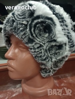 Чинчила Дамска шапка Естествен косъм, снимка 1