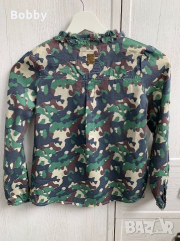 Ефирна камуфлажна риза/ туника 7-8 години, снимка 5 - Детски Блузи и туники - 30639644