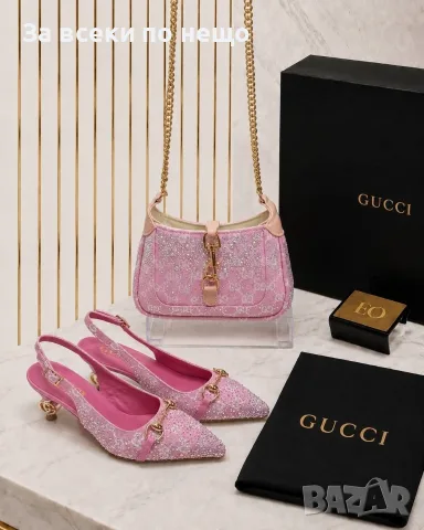 Gucci Дамски Светло Розови Обувки На Ток Гучи - Различни Модели Код E147, снимка 2 - Дамски обувки на ток - 55800028