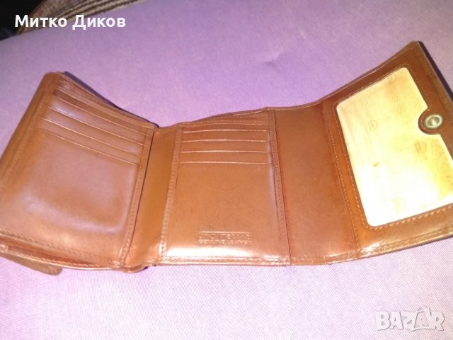 Ginno Ferrari женско портмоне оригинално марково италианско естествена кожа 125х95мм, снимка 9 - Портфейли, портмонета - 38517910