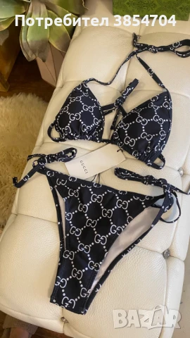 бански бикини XS/S/M* Gucci Black TECHNICAL , снимка 3 - Бански костюми - 51366061