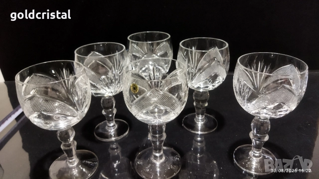 кристални чаши Рамона, снимка 3 - Антикварни и старинни предмети - 19197729