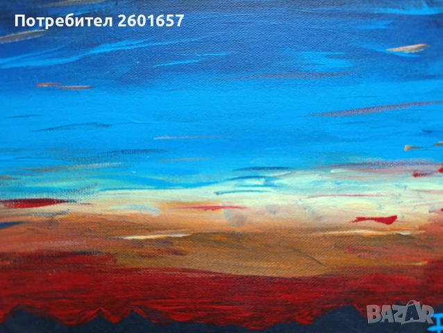 Маслена картина, български автор, подпис Г.Б., снимка 2 - Картини - 53011566