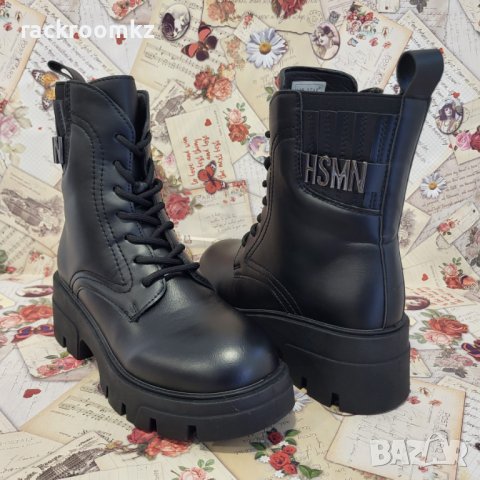 ПРОМОЦИЯ ПОСЛЕДНИ ЧИФТОВЕ -20% Дамски модни кубинки от кожа в черен цвят модел: 164175 , снимка 3 - Дамски боти - 42795262