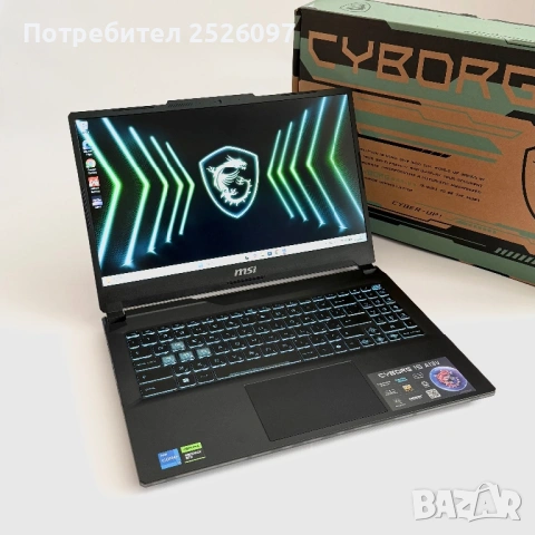 MSI Cyborg 15/144Hz/i5-13420H/RTX 4060/16GB 5200Hz/512GB NVMe, снимка 3 - Лаптопи за игри - 54166642