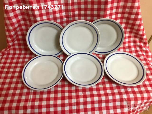 Порцеланови чинии - 6 броя, снимка 1 - Чинии - 32138210
