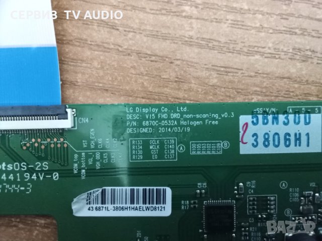 T-cont board 6870C-0532A   TV JVC LT-43VF52K, снимка 3 - Части и Платки - 33787252