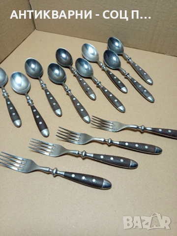 Комплект Стари Маркови Лъжици С Вилици., снимка 2 - Антикварни и старинни предмети - 50967383