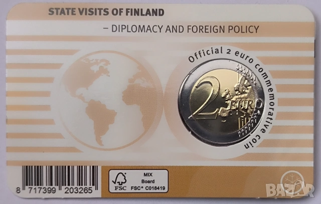 Финландия 2 евро 2025 Дипломация, снимка 2 - Нумизматика и бонистика - 53948821