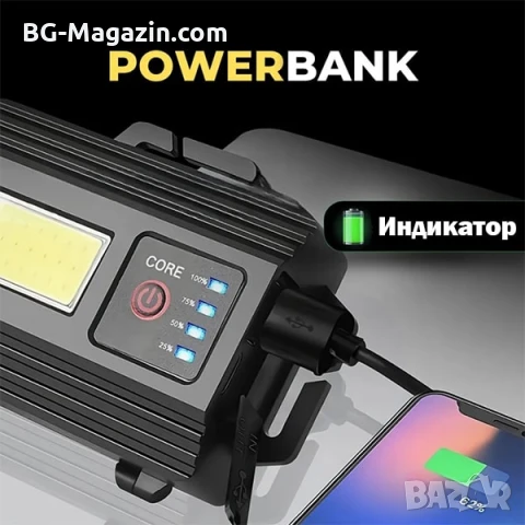 Професионален мощен далекобоен лед лазерен челник за глава риболов каска лов Power Bank PM10-TG, снимка 3 - Къмпинг осветление - 50938325