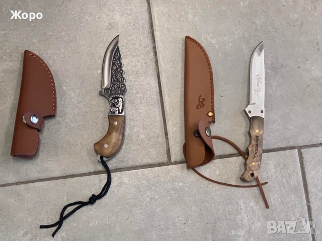 Нож с кожена кания, снимка 2 - Оборудване и аксесоари за оръжия - 37488616
