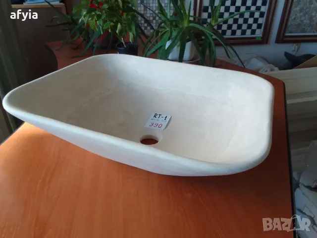 Правоъгълна мивка от травертин RT-1, снимка 3 - Мивки - 48851410