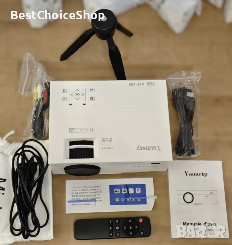 Мини мултимедиен проектор ysametp, full hd, 10000 lumens, hdmi, vga, usb, дистанционно, снимка 4 - Плейъри, домашно кино, прожектори - 54102694