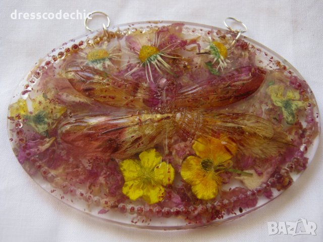 Бижута с естествени цветя 4, снимка 6 - Колиета, медальони, синджири - 29697865