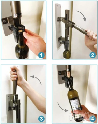 Луксозен Традиционен Стенен Тирбушон за Ценители B0J/Boj Traditional Wall‑Mounted Corkscrew!, снимка 2 - Аксесоари за кухня - 50739261