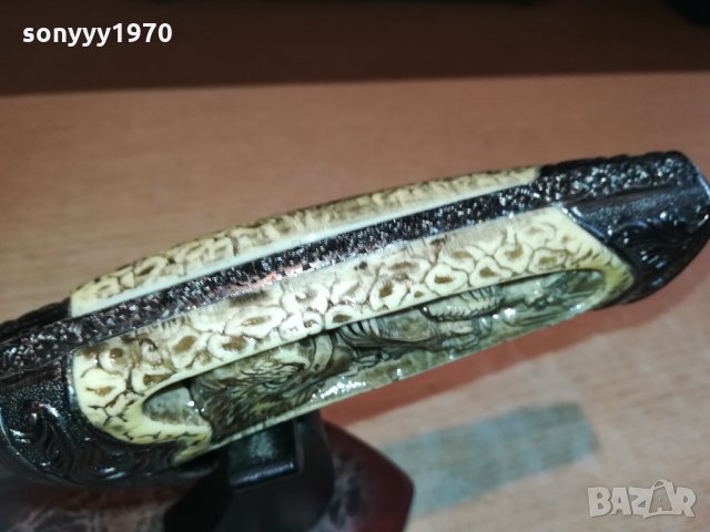 изящен нож върху поставка 30х15х10см 1411201856, снимка 12 - Колекции - 30788283