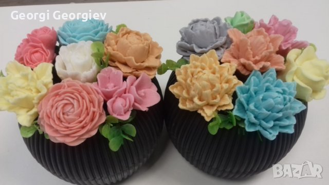 Подарък за свети Валентин с ароматни цветя , снимка 13 - Изкуствени цветя - 39643874