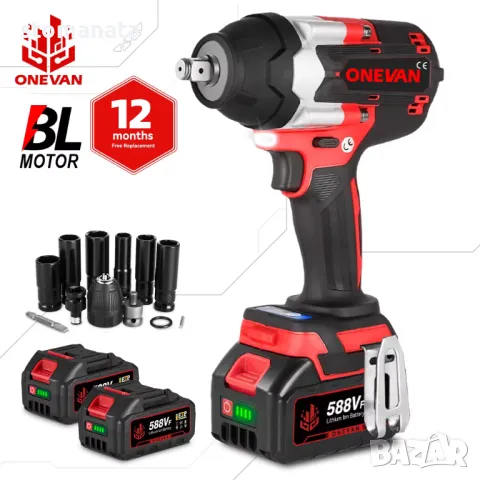 Акумулаторен ударен безчетков гайковерт 1/2 1800Nm, снимка 5 - Други инструменти - 49902807