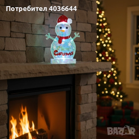 LED светещ снежен човек Merry Christmas, снимка 5 - Лед осветление - 52298006