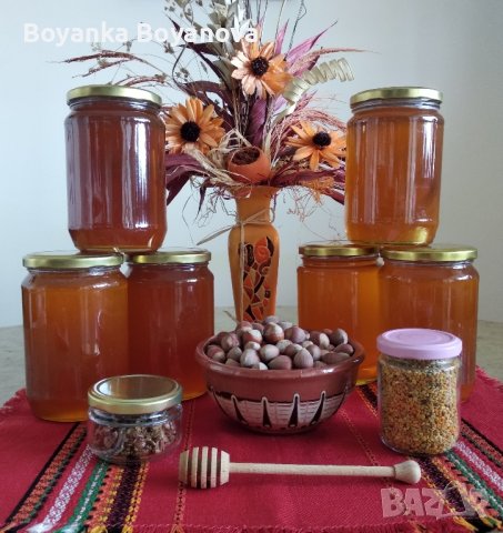 Натурални лешници, пчелен мед, цветен прашец, восък и прополис, снимка 5 - Пчелни продукти - 42462433
