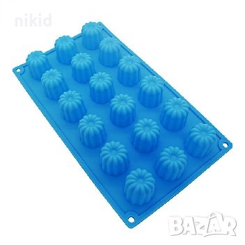 18 б мини пудинг кексчета мъфини школадови бонбони скалички хапки шоколад свещ гипс сапун декор, снимка 4 - Форми - 37231706