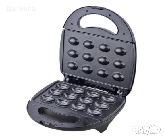 Уред за сладки орехчета Rosberg, 800W, За 12 сладки, Незалепващи плочи, Бял/Черен, снимка 4 - Други стоки за дома - 51678996