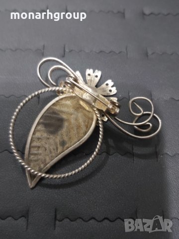 Сребърна брошка , снимка 3 - Колиета, медальони, синджири - 33884138