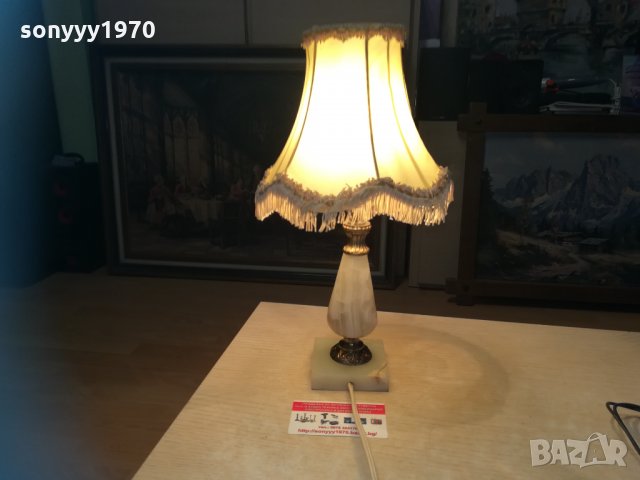 мраморна лампа 35х20см внос франция 1502212107, снимка 3 - Колекции - 31828499
