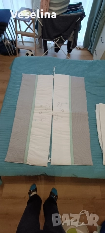 Обиколник за бебешко креватче и олекотена завивка (размер 120х70 см), снимка 2 - Спално бельо и завивки - 52969337