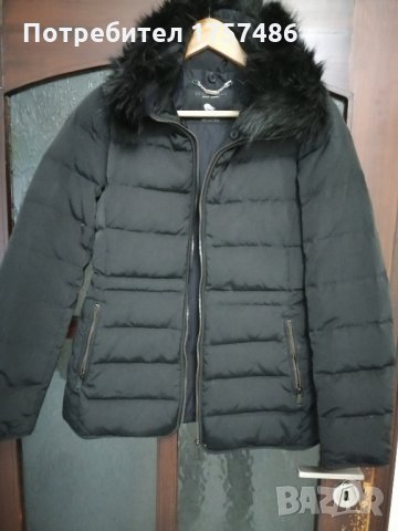 Черно яке с гъши пух Zara Woman, снимка 3 - Якета - 35258319