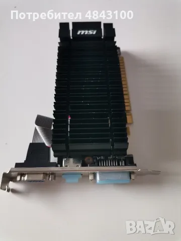 nvidia gt610 1GB видеокарта с радиатор, снимка 3 - Видеокарти - 56543674