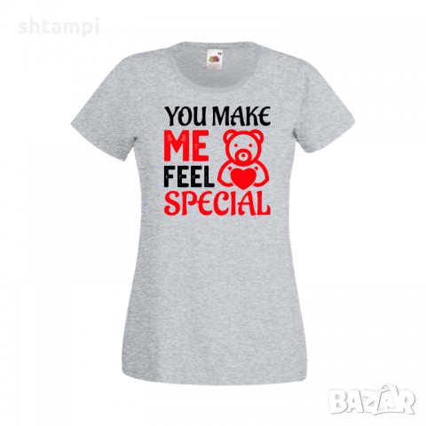 Дамска тениска Свети Валентин You Make Me Feel Special 2, снимка 2 - Тениски - 35649660