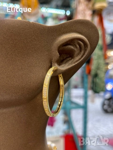 обеци от висококачествена стомана ysl saint laurent , снимка 6 - Обеци - 52907642