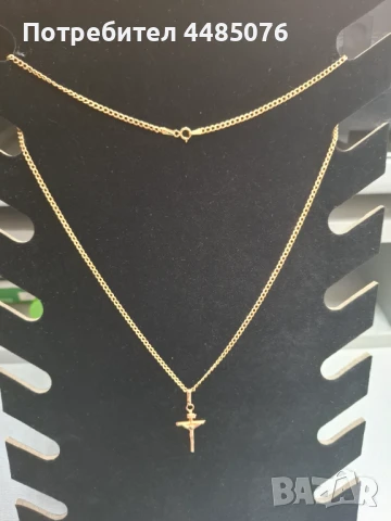 ЗЛАТЕН СИНДЖИР С КРЪСТ 14К .