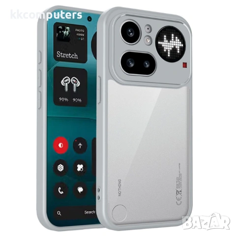 Матов Прозрачен Калъф за Nothing Phone (4a) Pro - PC+TPU, 1.5mm защита, Кожеподобен, 4 цвята, снимка 2 - Калъфи, кейсове - 53993923