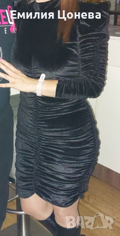Черна рокля , снимка 3 - Рокли - 44797836