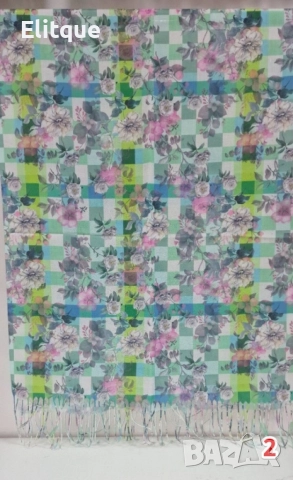 Дамски шал в различни разцветки 180/70см, снимка 4 - Шалове - 52895215